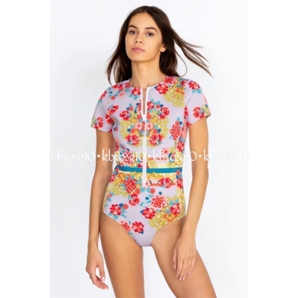 Johnny Was Japer Neoprene One-Piece Swimsuit New with Tags Size Medium